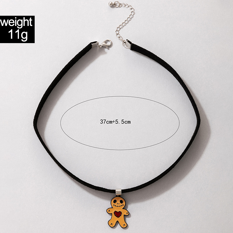 New Creative Halloween Orange Bear Pendent Necklace Wholesale Nihaojewelry display picture 8