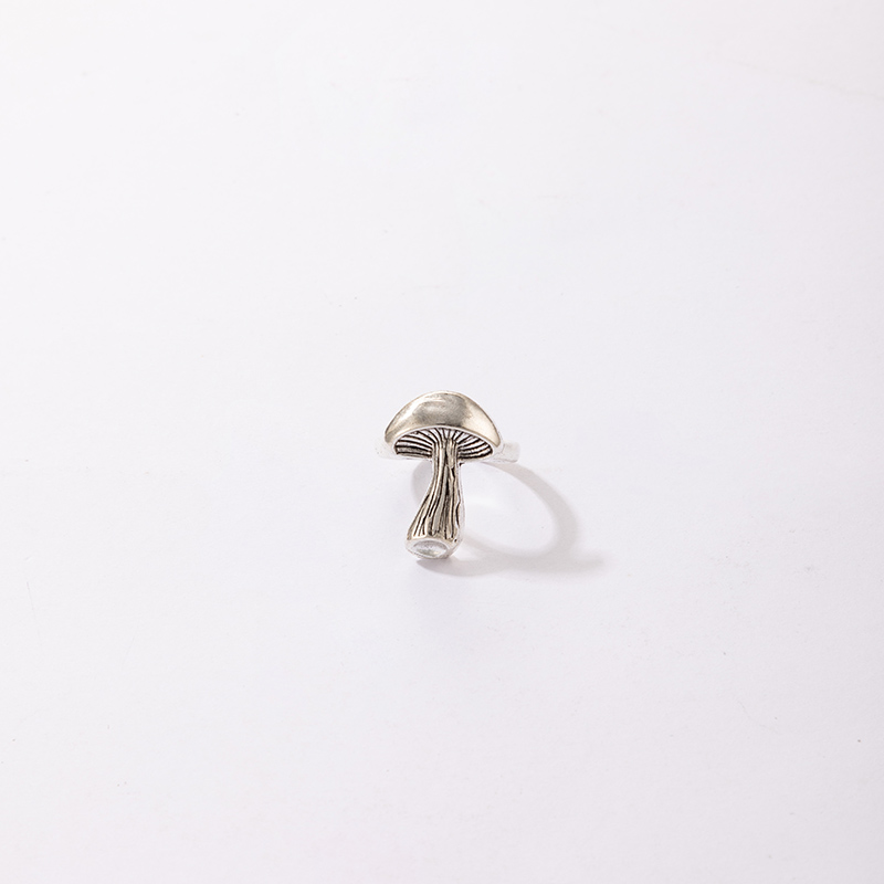 New Simple Three-dimensional Mushroom Alloy Ring Wholesale Nihaojewelry display picture 3