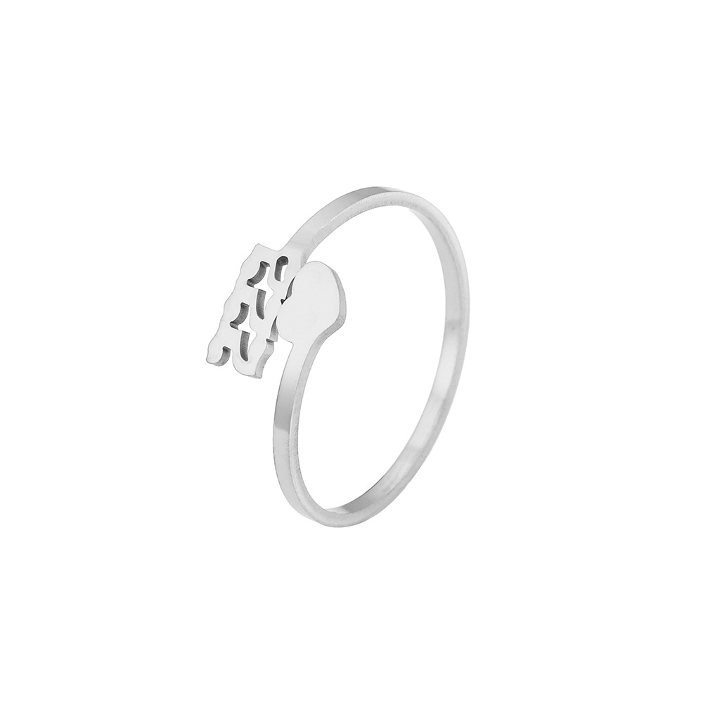 Simple Style Number Alloy Wholesale Open Ring display picture 3
