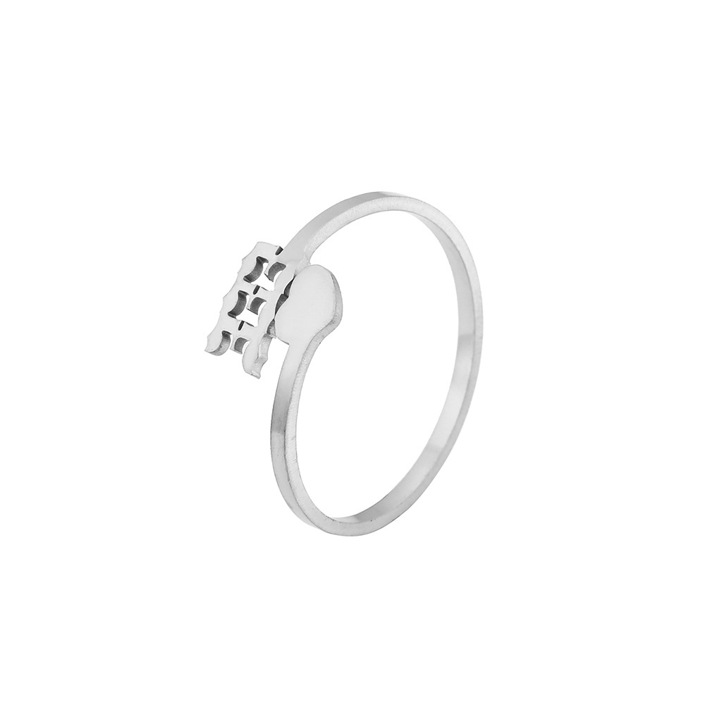 Simple Style Number Alloy Wholesale Open Ring display picture 4