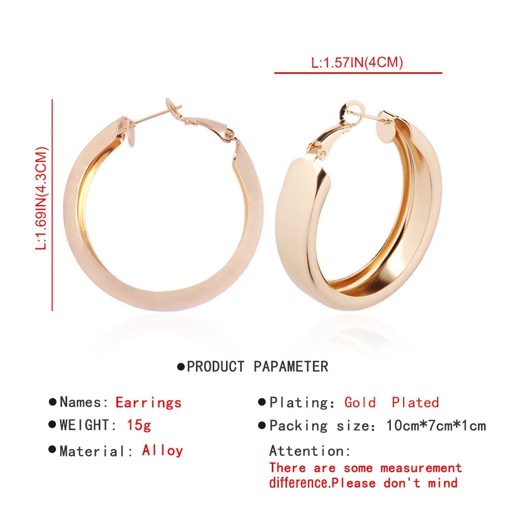Simple Glossy Circle Earrings Wholesale Nihaojewelry display picture 1