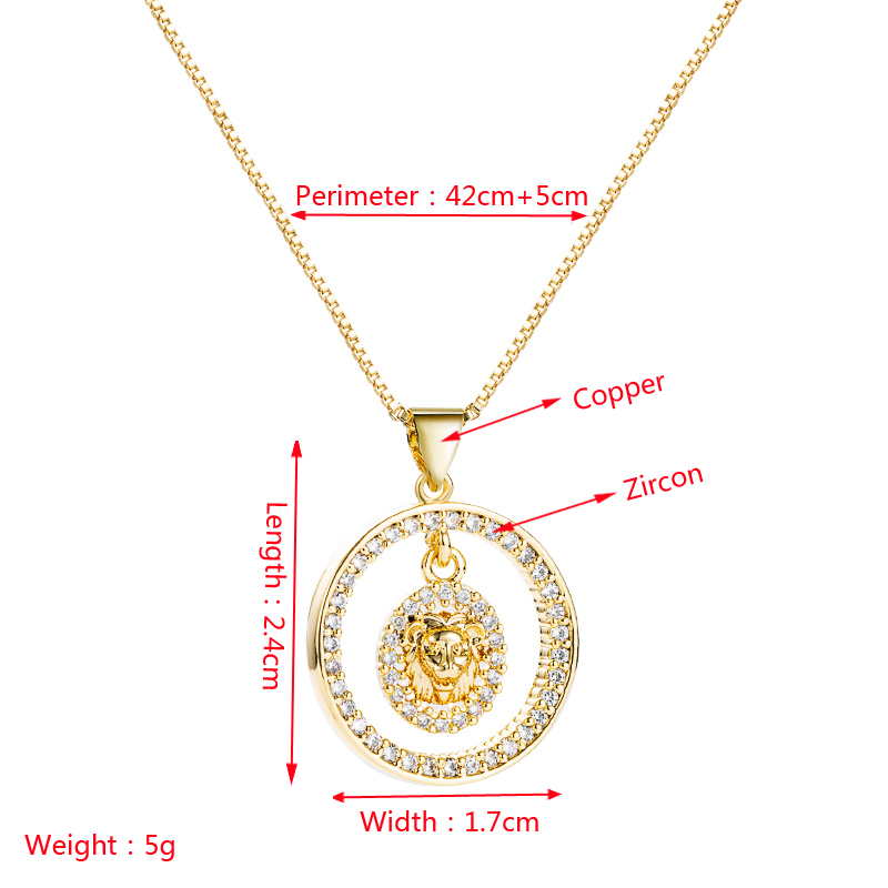 Tortoise Pendant Copper Inlaid Zircon Necklace Wholesale Nihaojewelry display picture 1