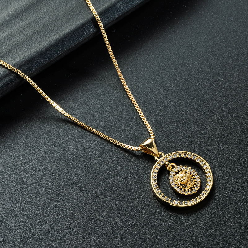 Tortoise Pendant Copper Inlaid Zircon Necklace Wholesale Nihaojewelry display picture 3
