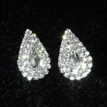 Fashion Rhinestone Drop Stud Earrings Wholesale Nihaojewelry display picture 2