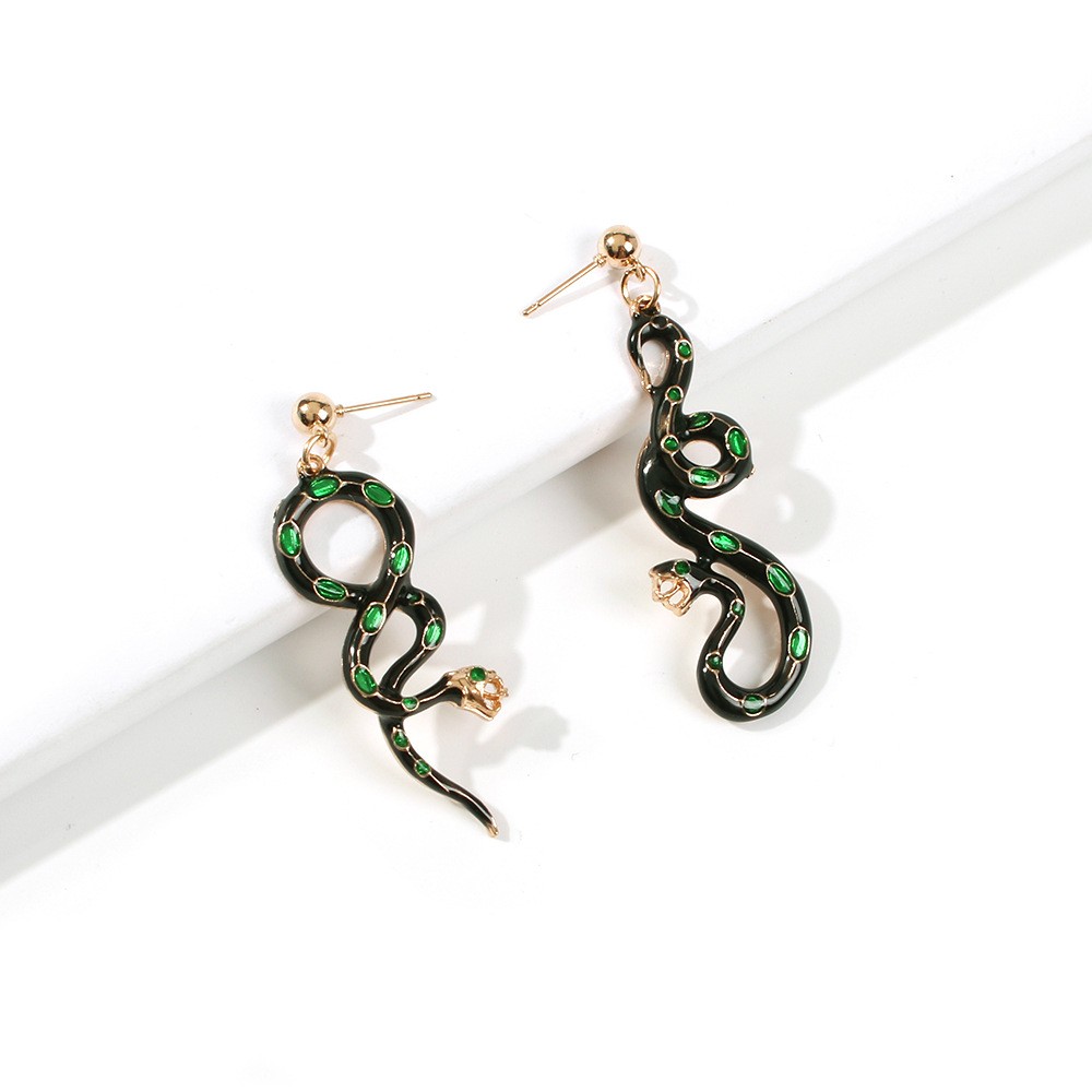 Boucles D&#39;oreilles Pendantes En Forme De Serpent Goutte D&#39;huile En Gros Nihaojewelry display picture 2