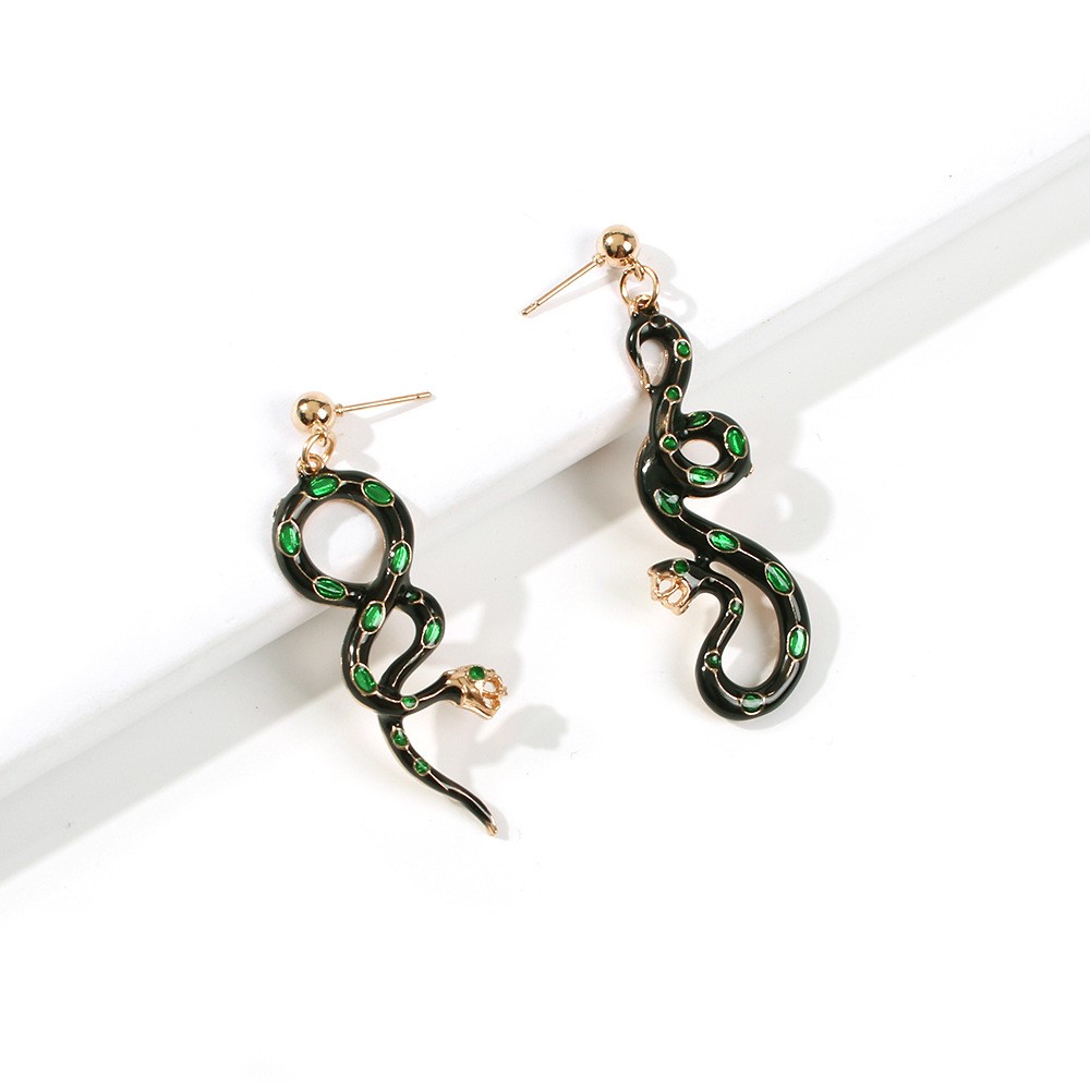 Pendientes Colgantes Con Forma De Serpiente De Gota De Aceite Al Por Mayor Nihaojewelry display picture 2