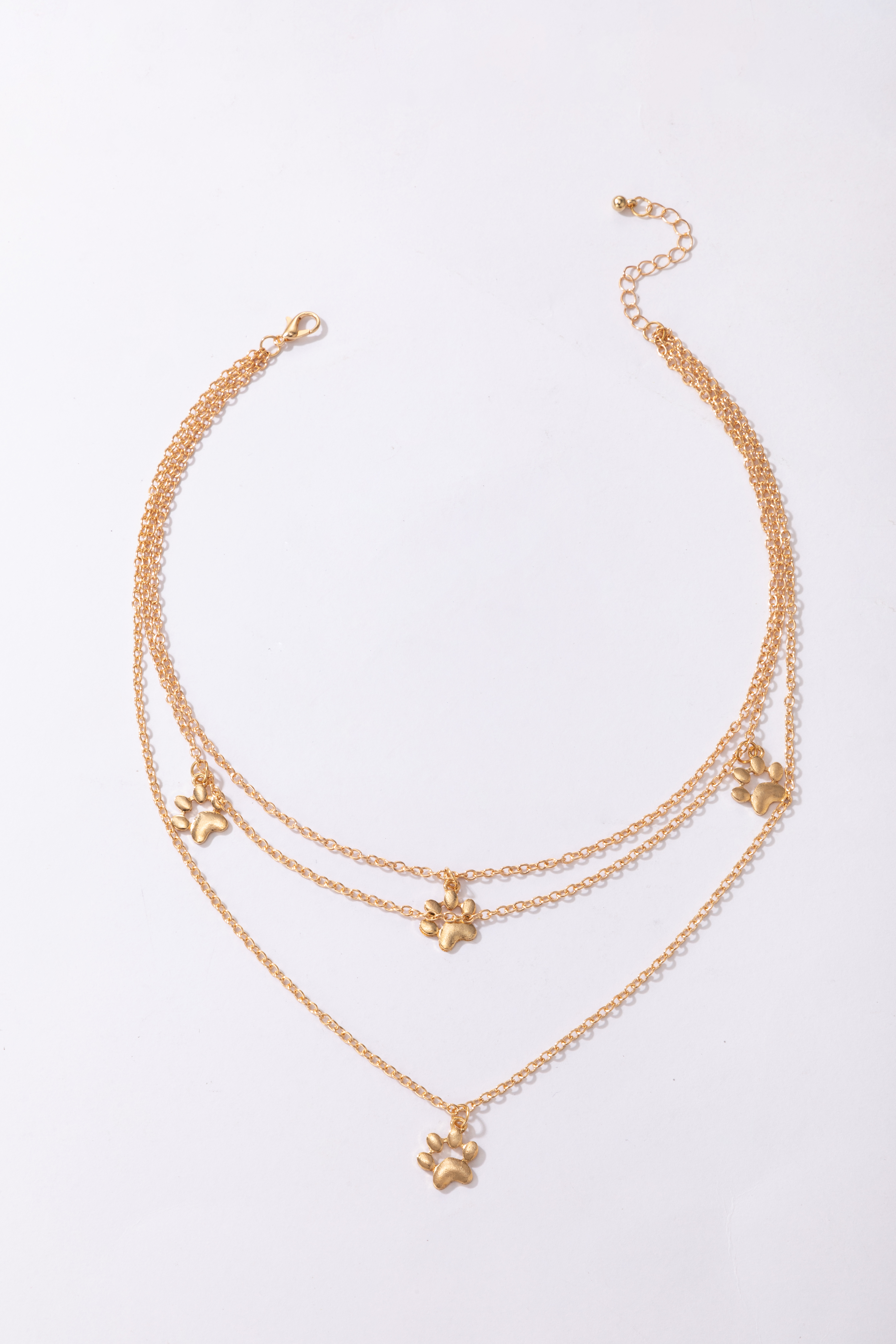 New Style Fashion Golden Peach Heart Three-layer Necklace Wholesale Nihaojewelry display picture 8