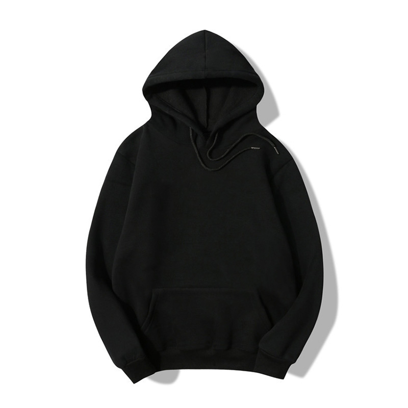 Hooded Solid Color Casual Fleece Sweater display picture 2