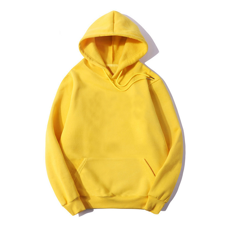 Hooded Solid Color Casual Fleece Sweater display picture 4