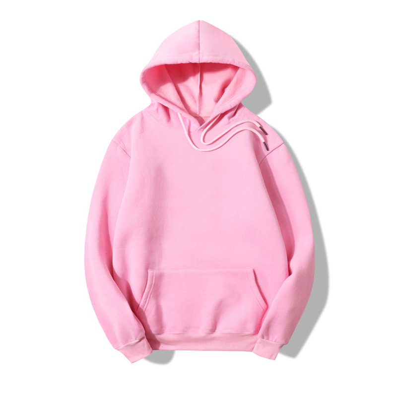 Hooded Solid Color Casual Fleece Sweater display picture 5
