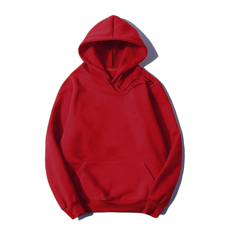 Hooded Solid Color Casual Fleece Sweater display picture 6