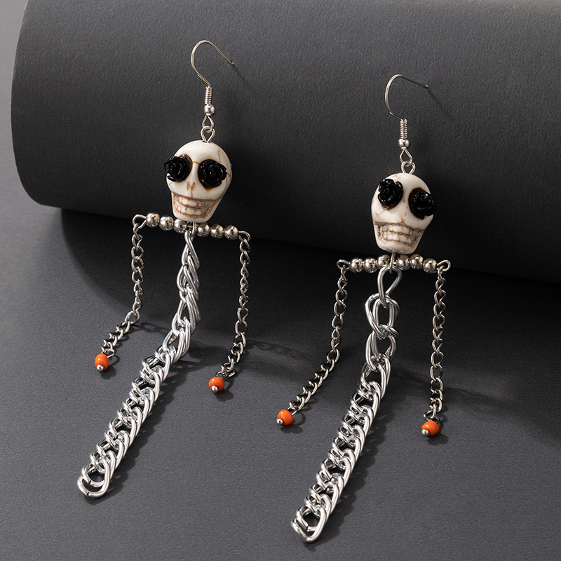 Joyas Creativas Pendientes De Calavera De Halloween display picture 5