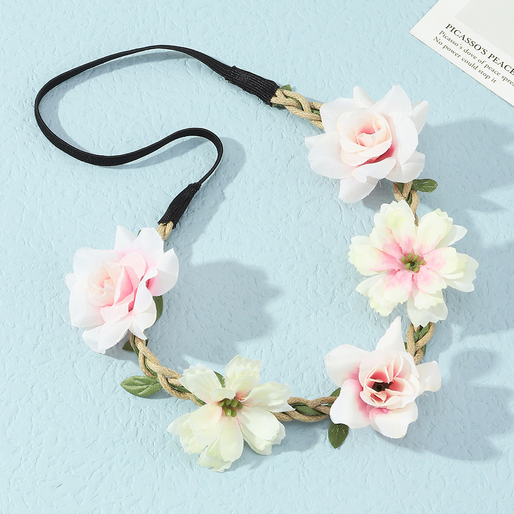 Cute Flower Wreath Headband Wholesale Nihaojewelry display picture 3