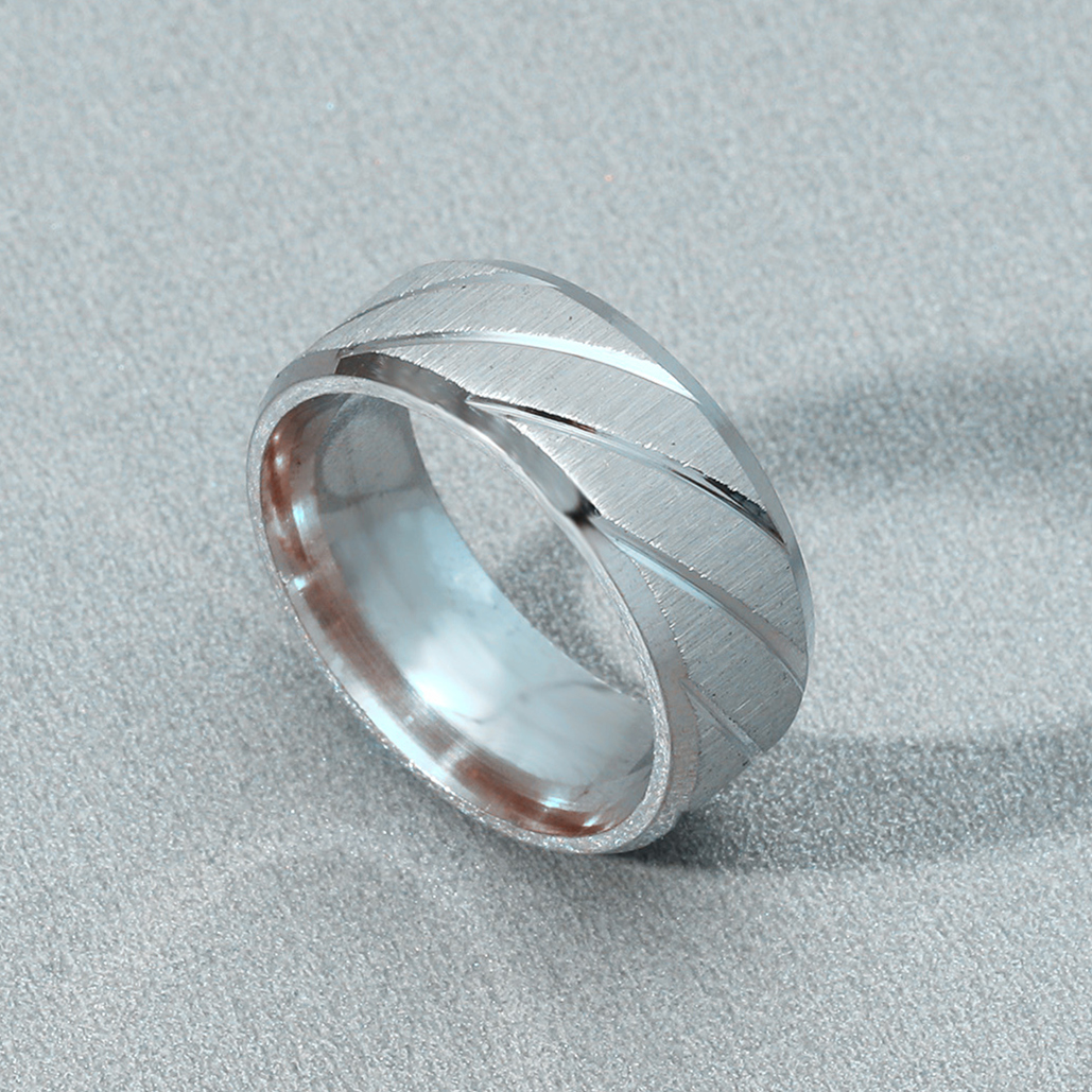 Fashion White Stainless Steel Ring Wholesale Nihaojewelry display picture 2