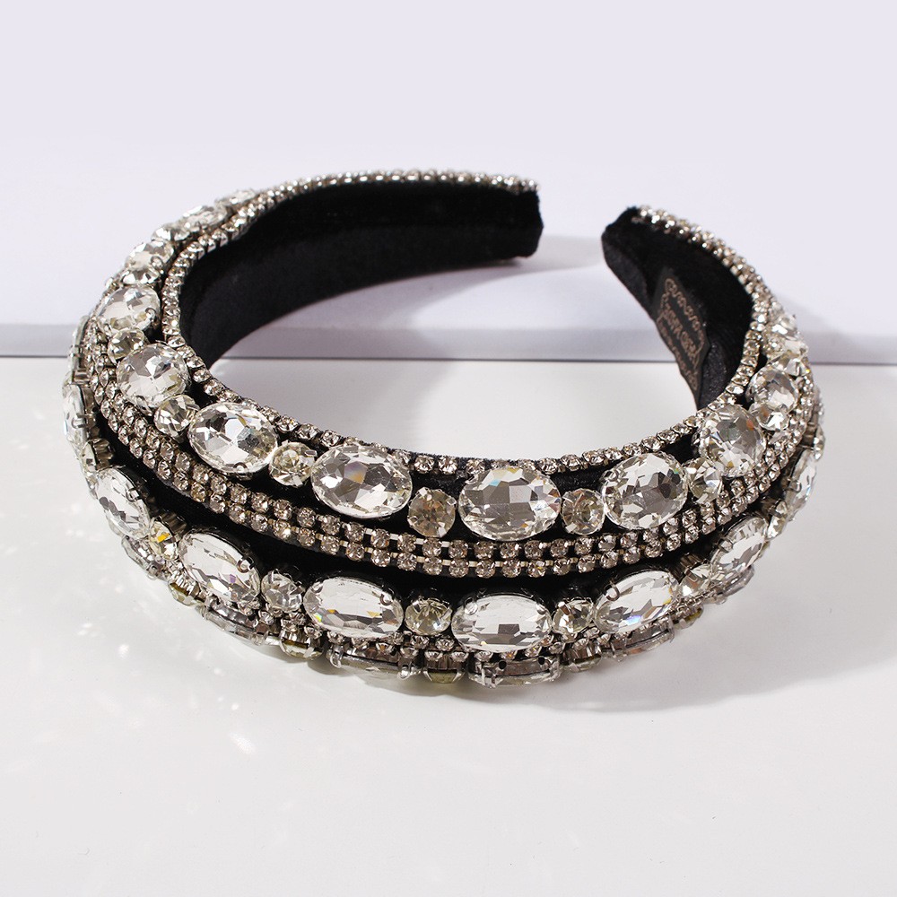 Pearl And Diamond Luxury Thick Sponge Headband display picture 6