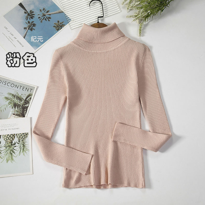 Autumn And Winter Bottoming Shirt New Style Long-sleeved Warm Solid Color Sweater display picture 13