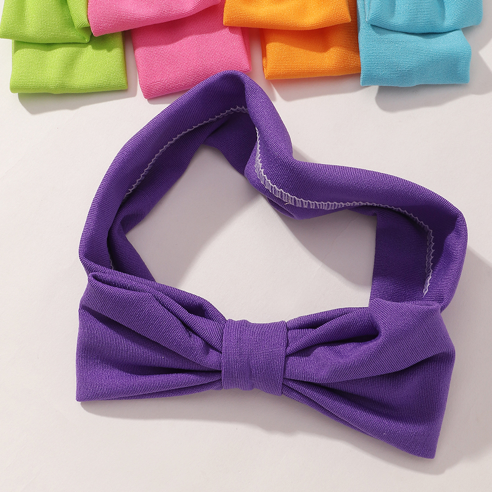 Pure Color Bow Headband Set display picture 5