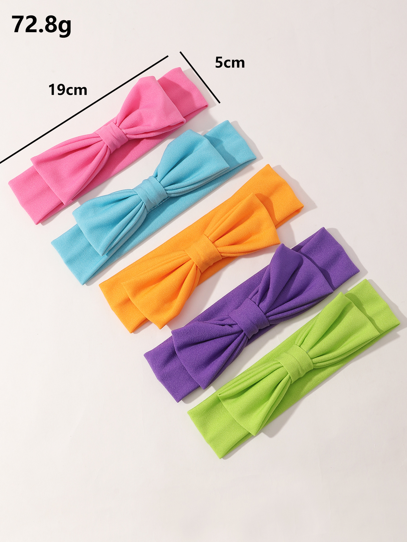 Pure Color Bow Headband Set display picture 6