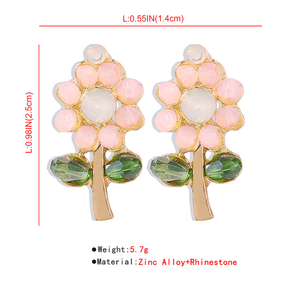 Fashion Imitation Crystal Small Fresh Flower Earrings display picture 1