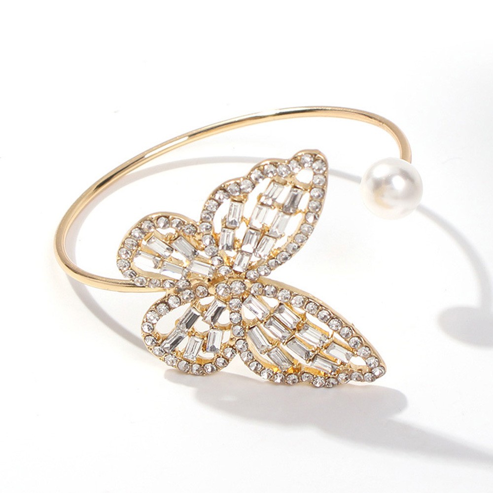Fashon Papillon Tout-match Creux Mousseux Diamant Bracelet display picture 3