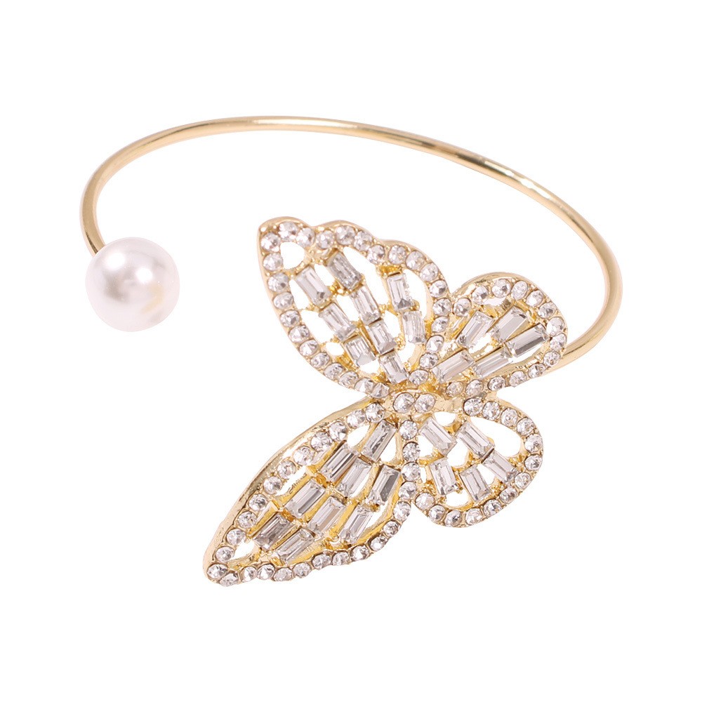 Fashon Papillon Tout-match Creux Mousseux Diamant Bracelet display picture 5