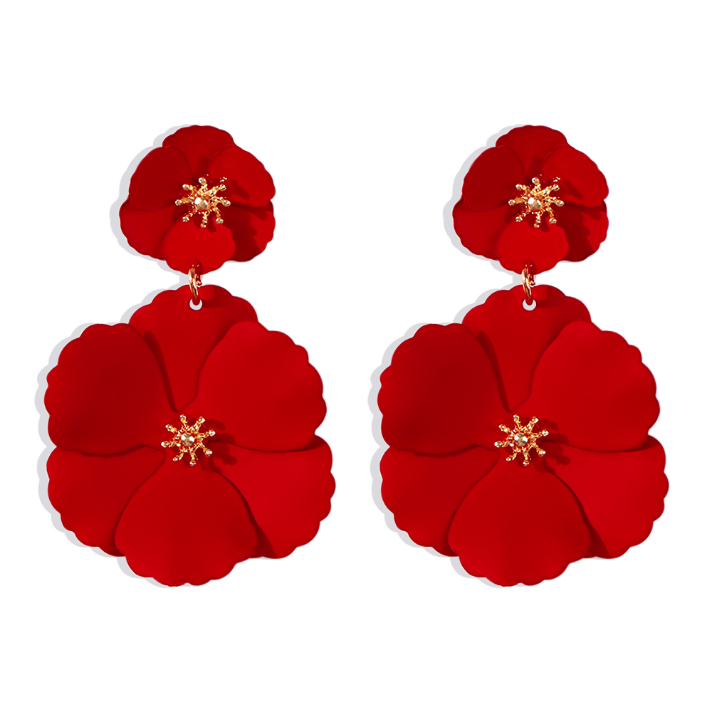 Creative Fashion Alloy Flower Earrings display picture 3