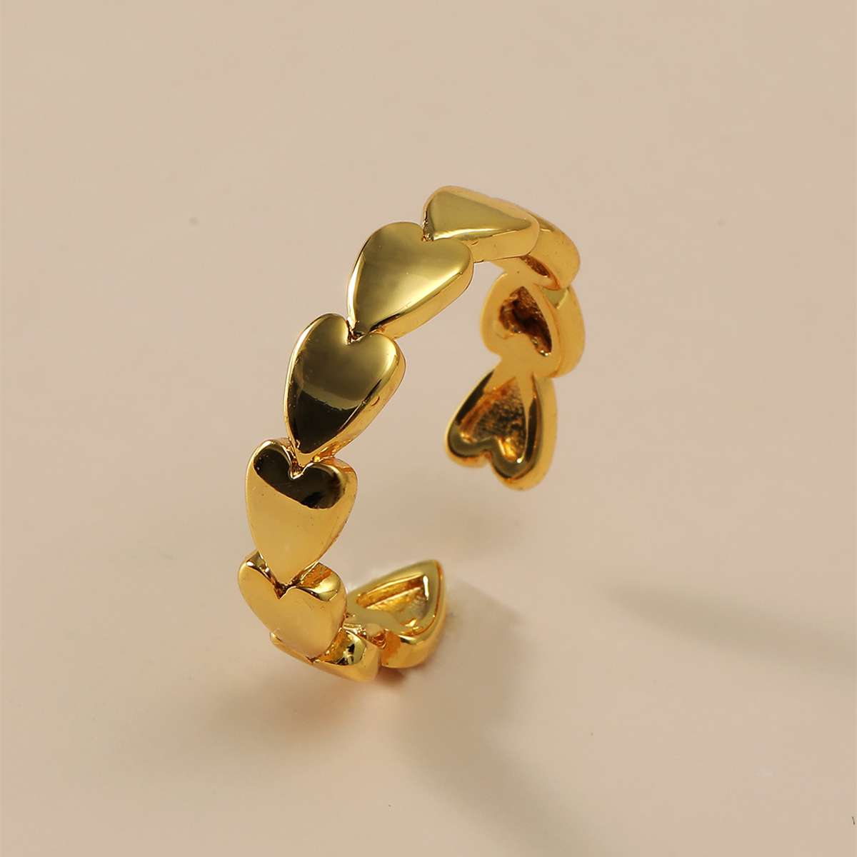 Einfarbiger, 18k Vergoldeter Offener Ring Ins-stil, Einfarbig display picture 15
