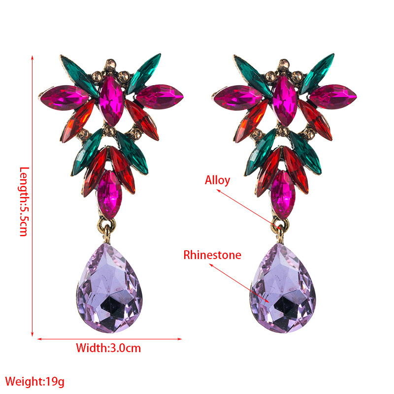 New Fashion Geometric Drop-shaped Pendant Alloy Earrings Wholesale Nihaojewelry display picture 1