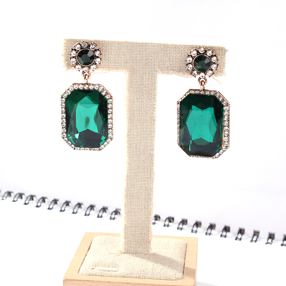 Fashion Geometric Square Diamond Alloy Earrings Wholesale Nihaojewelry display picture 6