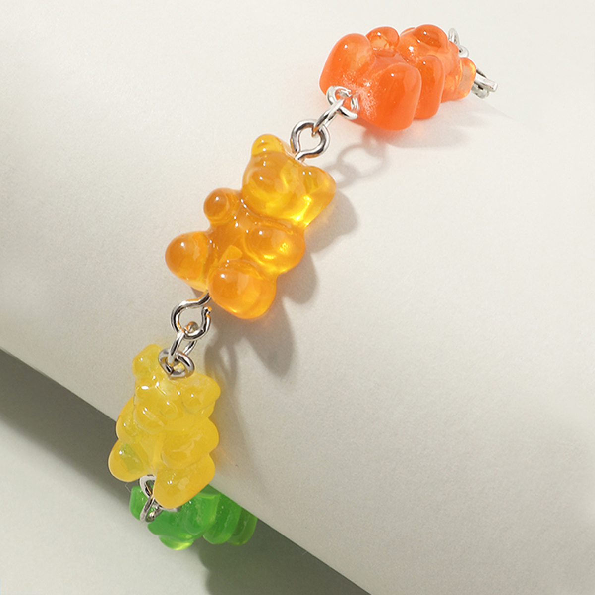 Fashion Candy Color Resin Bear Bracelet Wholesale Nihaojewelry display picture 4