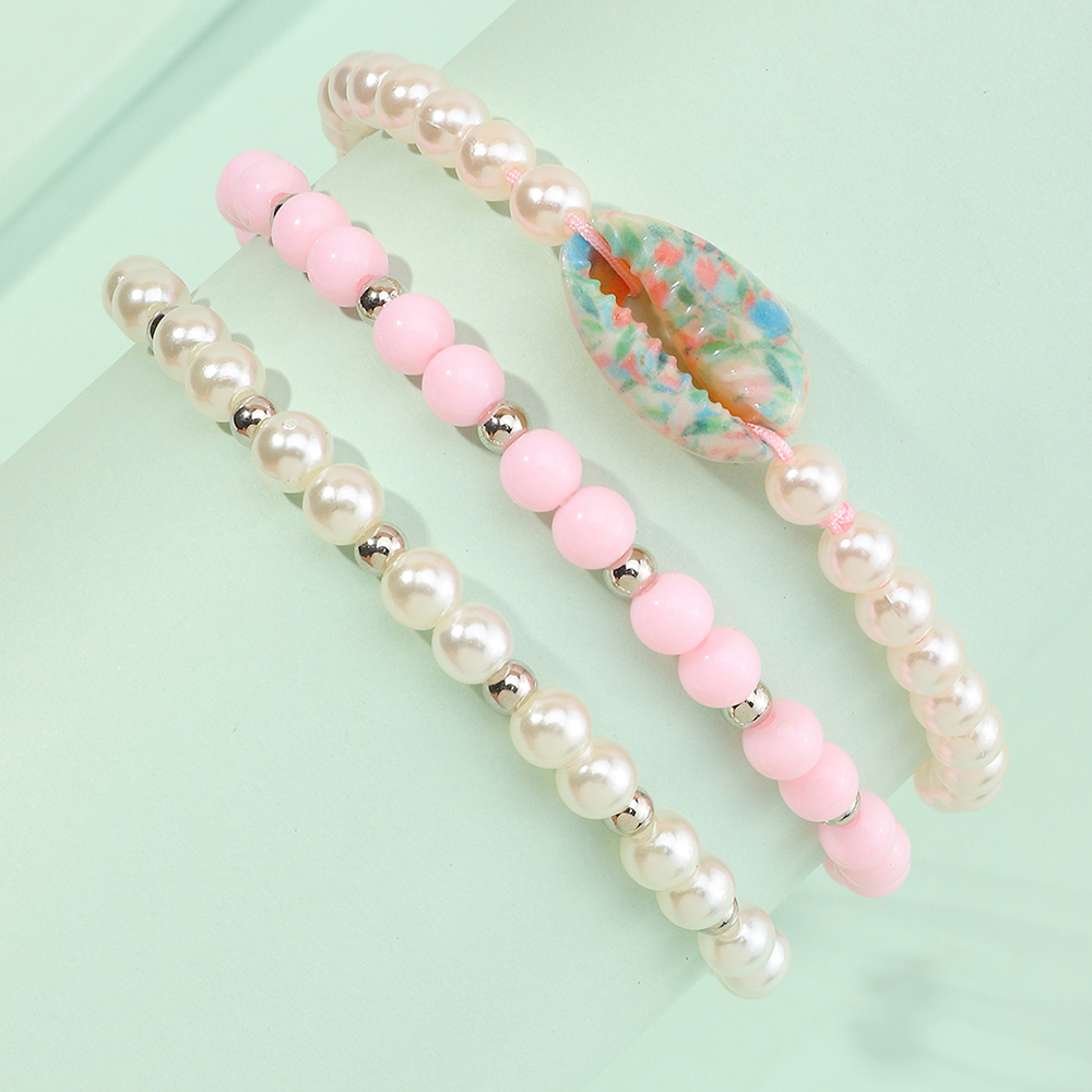 Bracelet De Perles De Coquillage Géométrique Simple En Gros Nihaojewelry display picture 1
