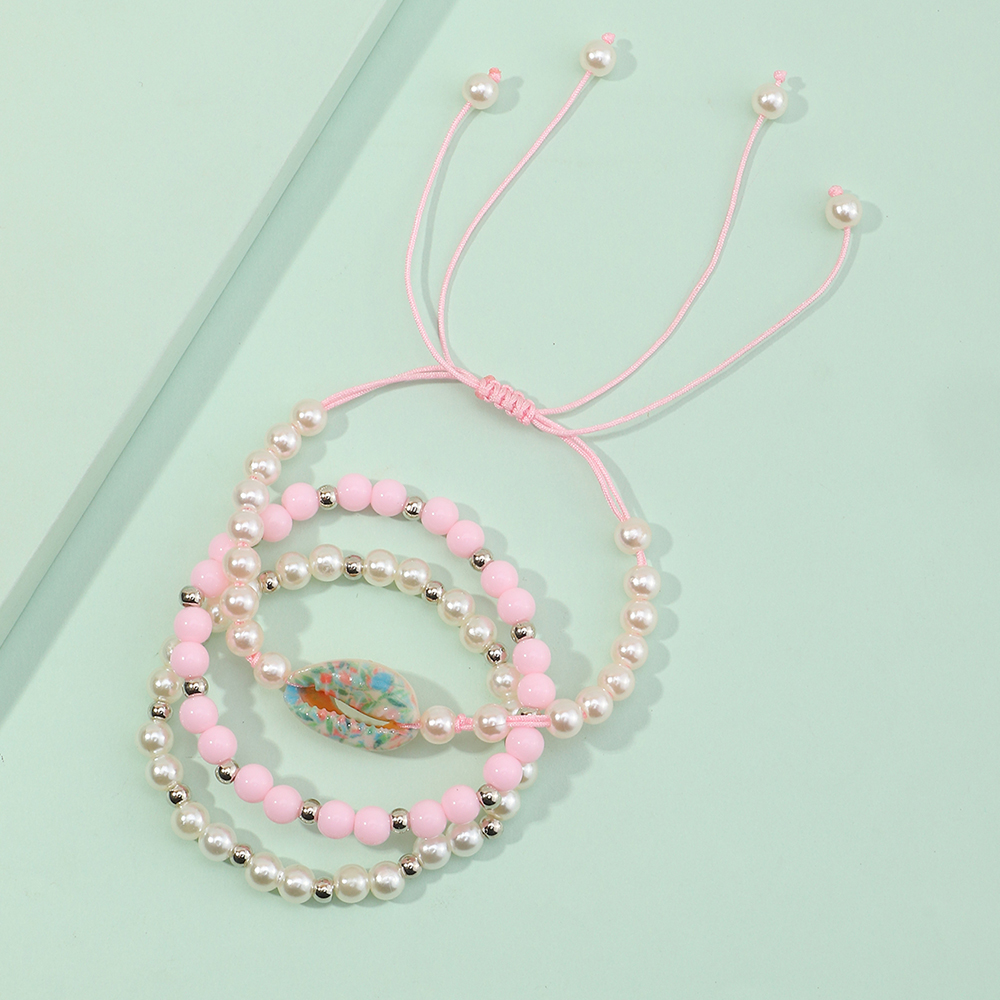 Simple Geometric Shell Pearl Bracelet Wholesale Nihaojewelry display picture 3