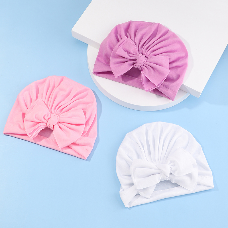 Creative Fan-shaped Solid Color Bowknot Children's Headband Wholesale Nihaojewelry display picture 3