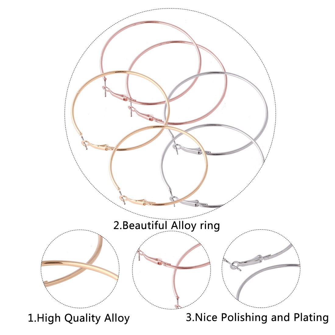 Fashion Geometric Circle Alloy Earrings Wholesale Nihaojewelry display picture 4
