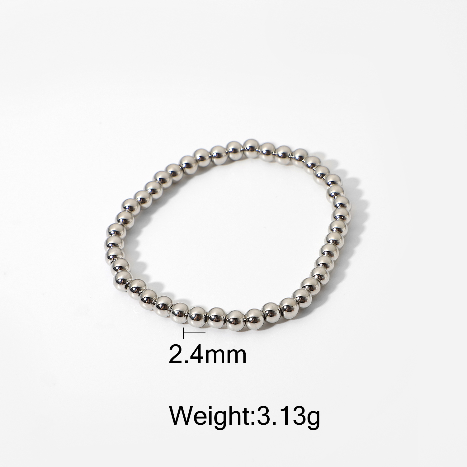 Cuban Bead Chain Color Contrast Bracelet 5 Pieces Set Wholesale Nihaojewelry display picture 8