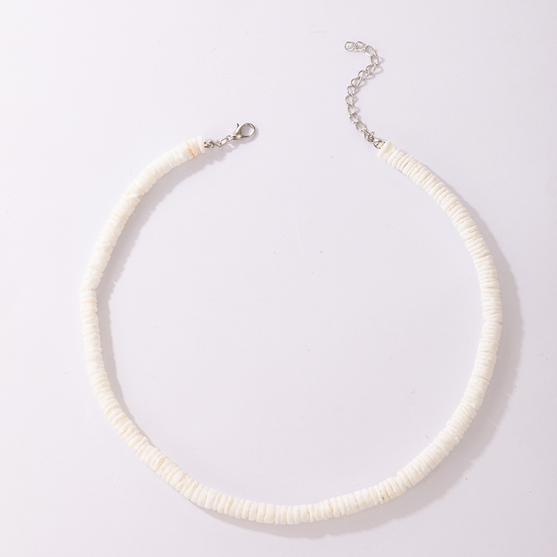 Bohemian Cylindrical Crushed Stone White Necklace Wholesale Nihaojewelry display picture 1