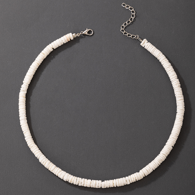 Collier Blanc En Pierre Concassée Cylindrique Bohème En Gros Nihaojewelry display picture 2