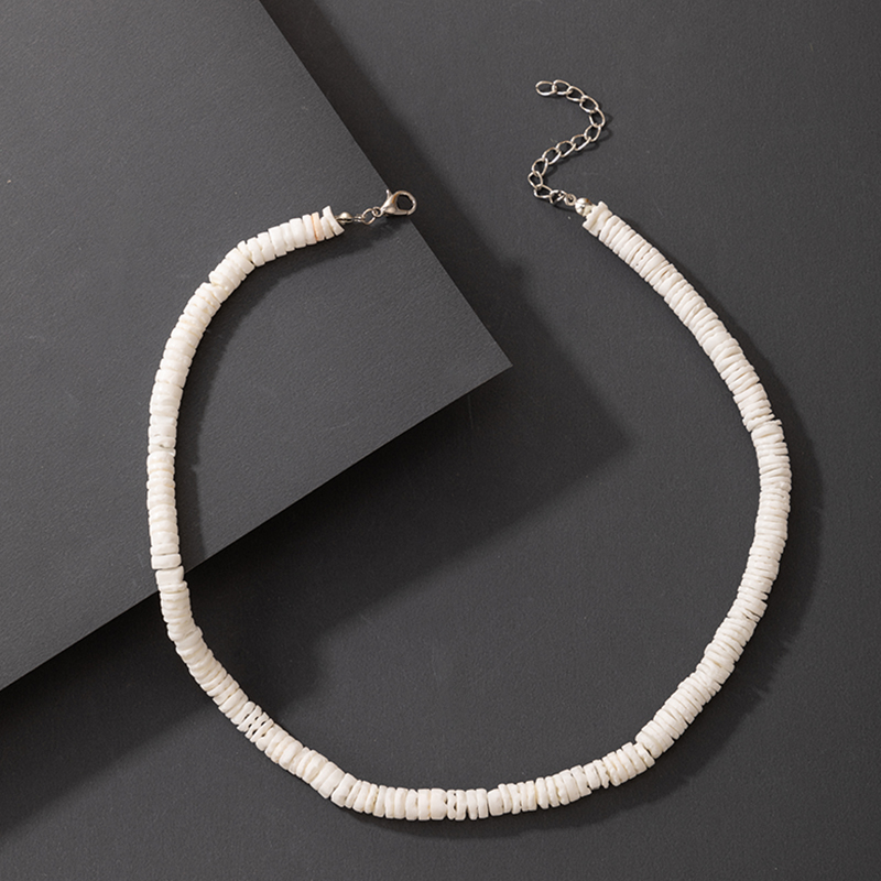 Bohemian Cylindrical Crushed Stone White Necklace Wholesale Nihaojewelry display picture 4