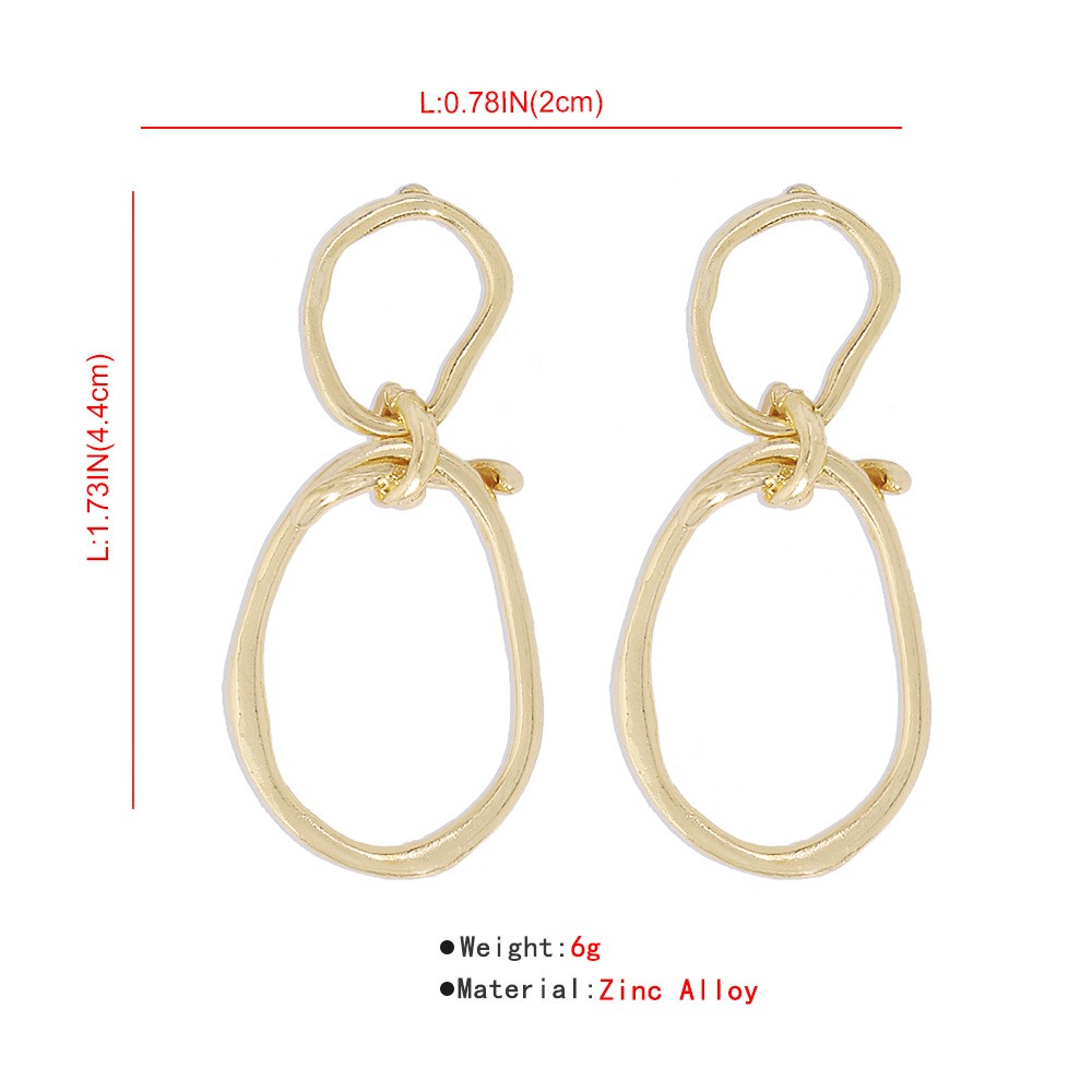 Fashion Geometric Double Circle Alloy Earrings Wholesale Nihaojewelry display picture 1