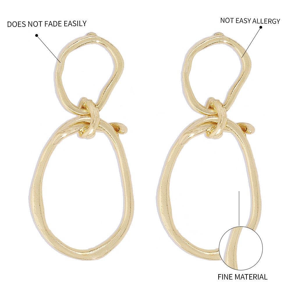 Fashion Geometric Double Circle Alloy Earrings Wholesale Nihaojewelry display picture 2