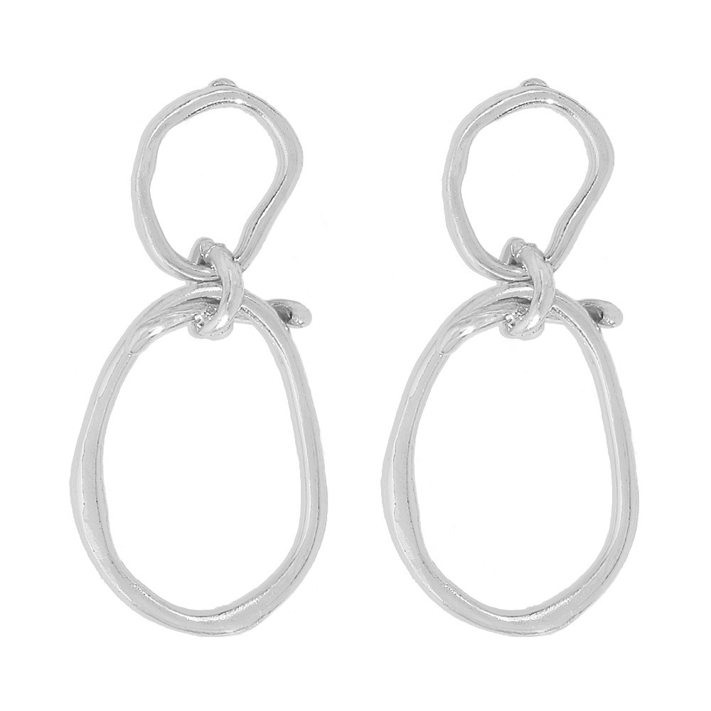 Fashion Geometric Double Circle Alloy Earrings Wholesale Nihaojewelry display picture 5