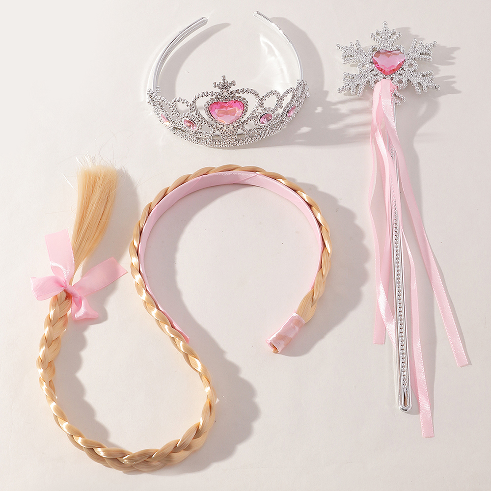 Children's Wig Crown Long Braid Headband Wholesale Nihaojewelry display picture 1