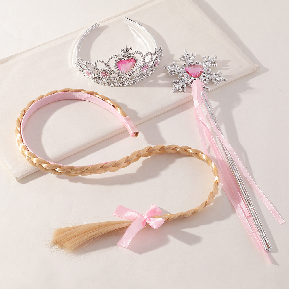 Children's Wig Crown Long Braid Headband Wholesale Nihaojewelry display picture 4