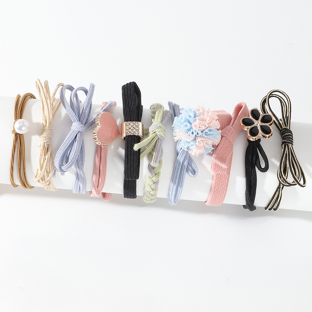 Korean Simple Rubber Band Hair Rope Set Wholesale Nihaojewelry display picture 1