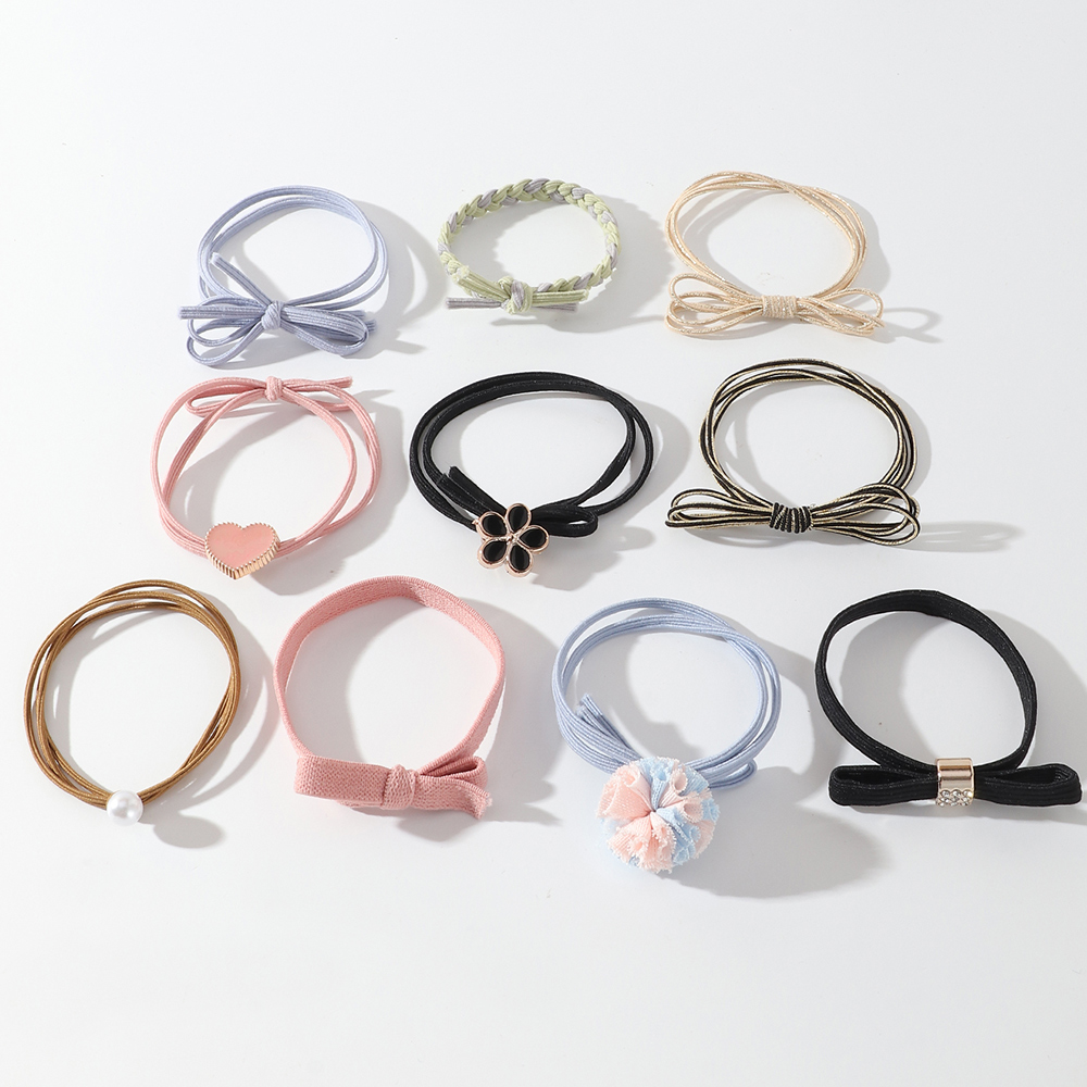 Korean Simple Rubber Band Hair Rope Set Wholesale Nihaojewelry display picture 3