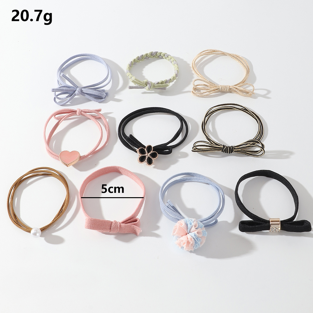 Korean Simple Rubber Band Hair Rope Set Wholesale Nihaojewelry display picture 5