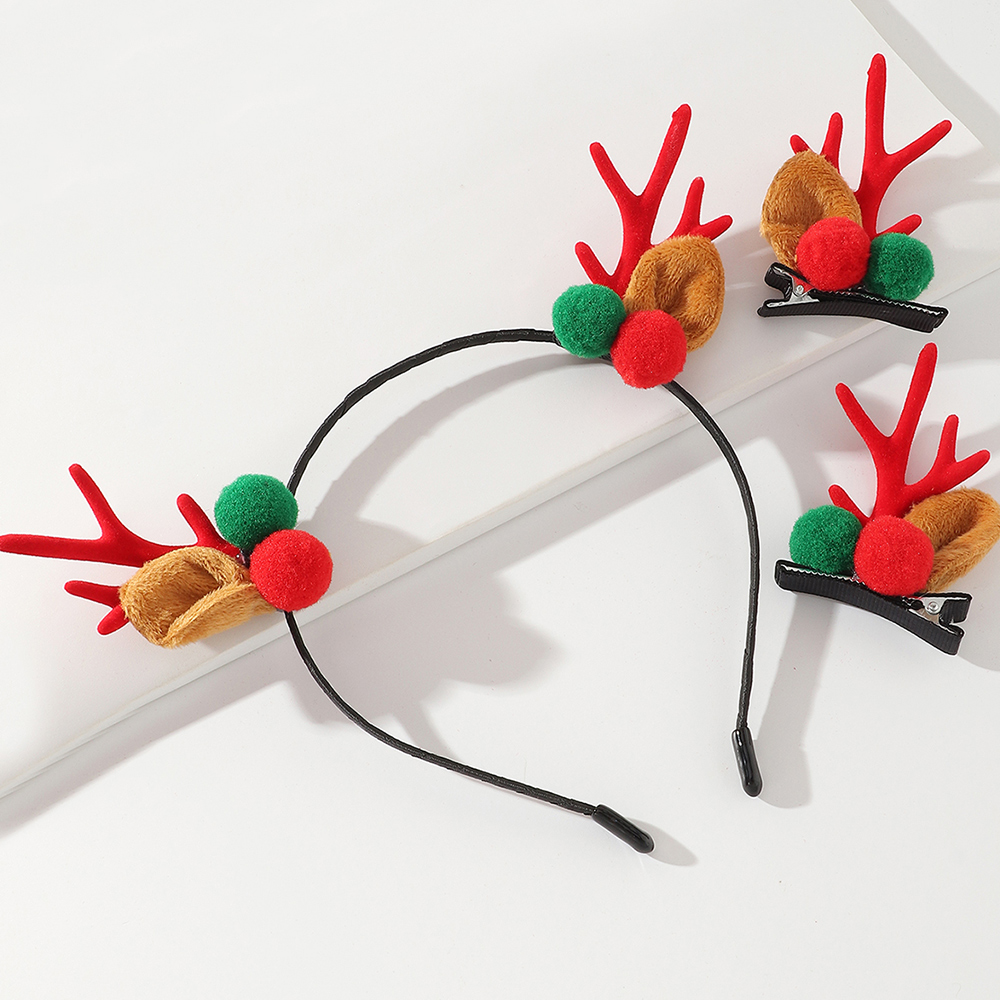 Christmas Elk Horn Hair Band Hairpin Set Wholesale Nihaojewelry display picture 6