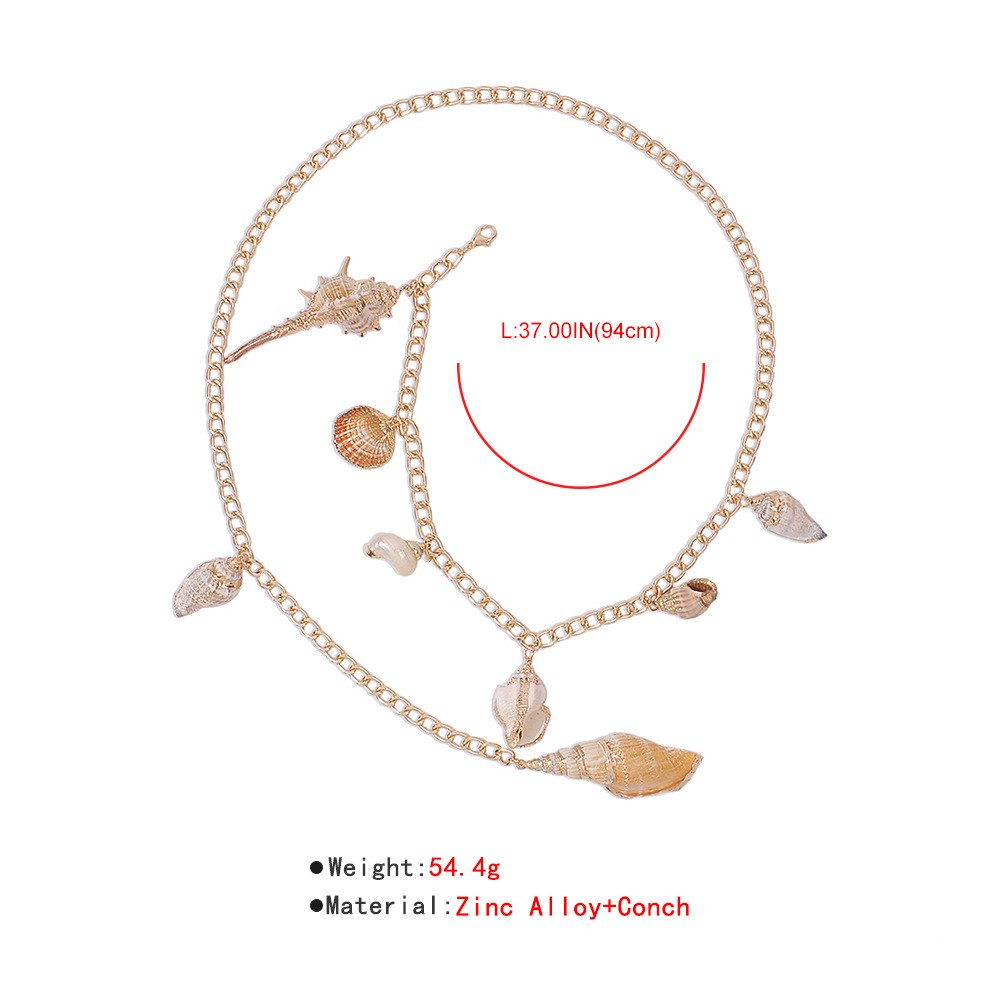 Fashion Conch Shell Pendant Waist Chain Wholesale Nihaojewelry display picture 2