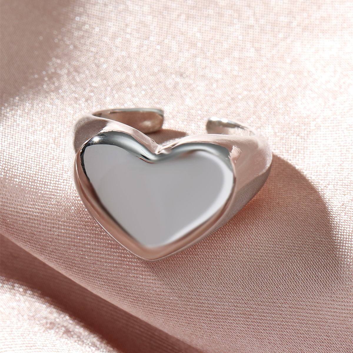 Wholesale Jewelry Simple Style Heart Alloy Open Rings display picture 4