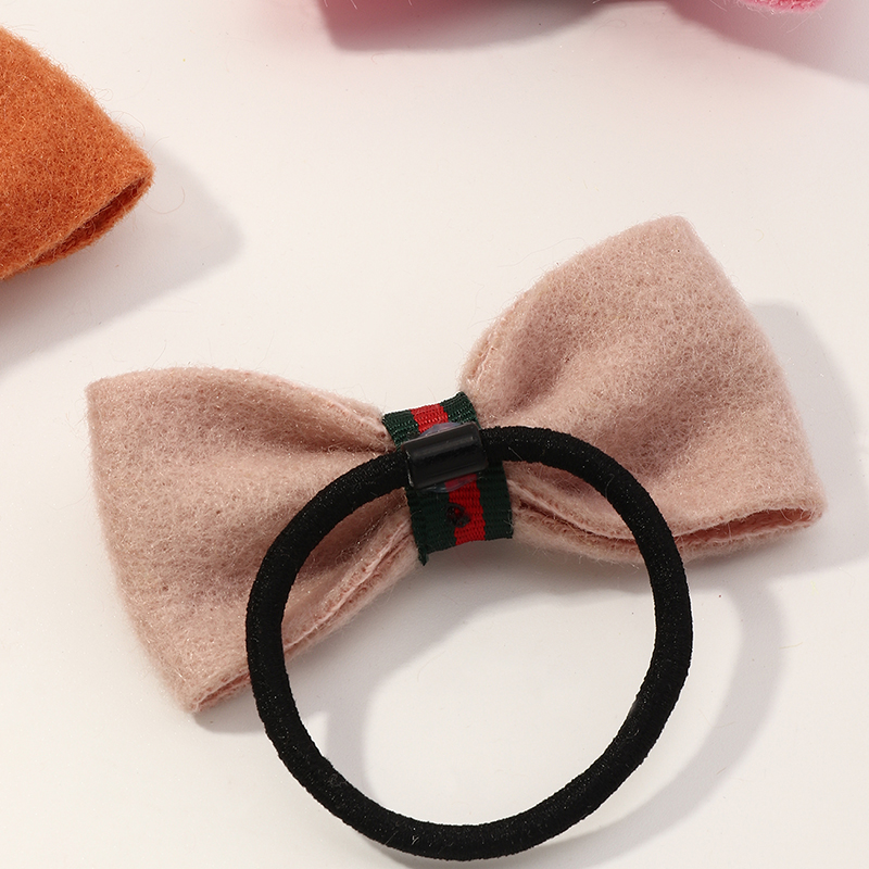 Korean Cute Knotted Bow Yarn Color Hair Tie Wholesale Nihaojewelry display picture 4